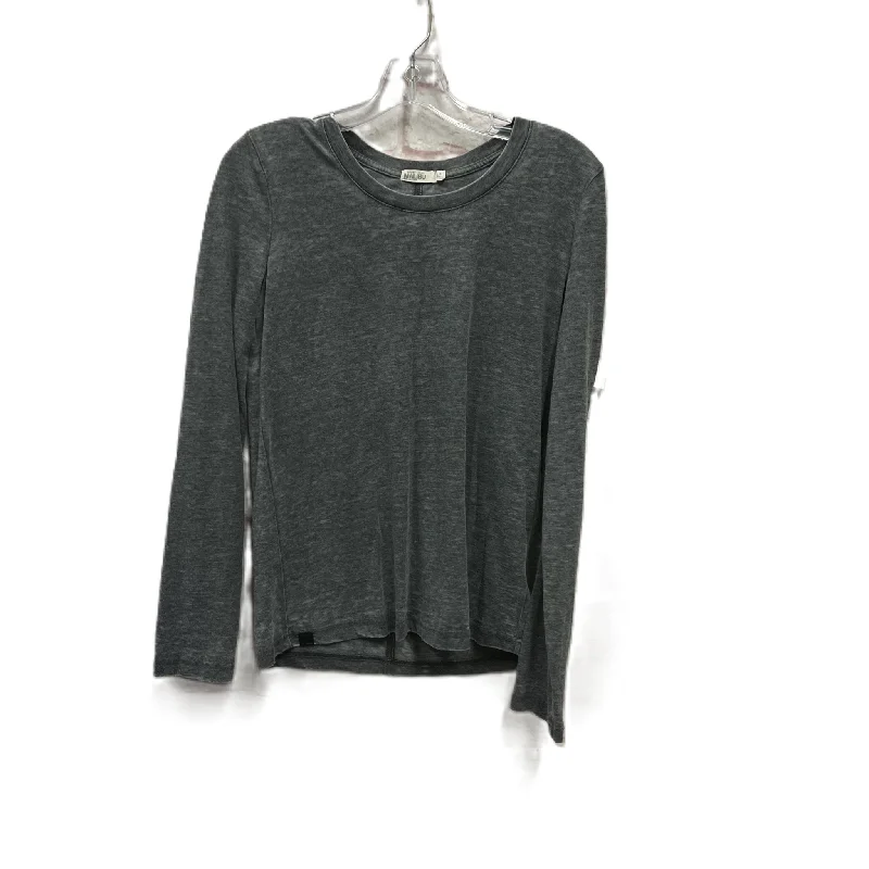 women's long sleeve tops with bleach-splatter designsTop Long Sleeve By Barefoot Dreams In Grey, Size: S