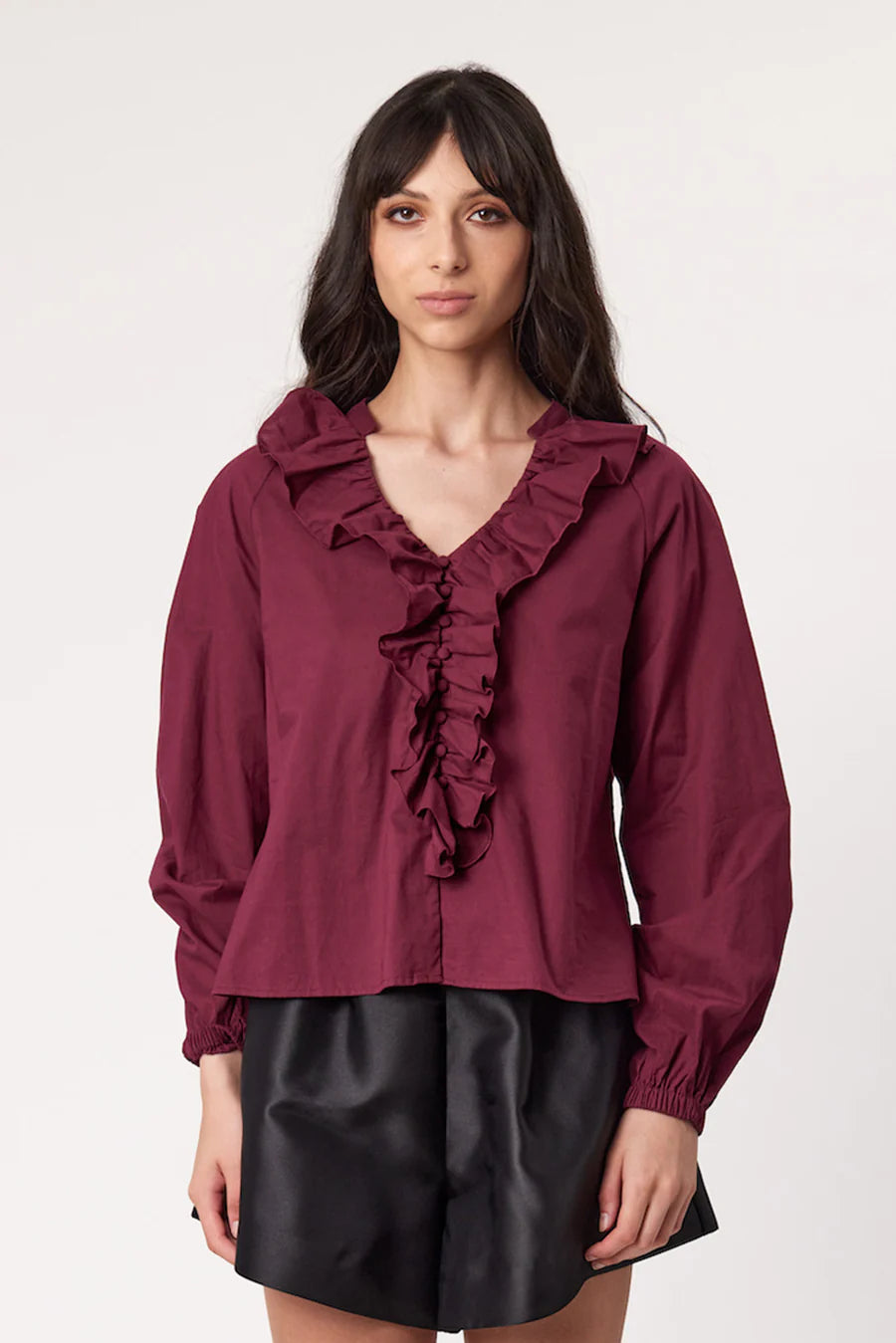 women's tops for those who want to create outfits that reflect their personal style and sense of fashionRemain Lucia Blouse - Sangria