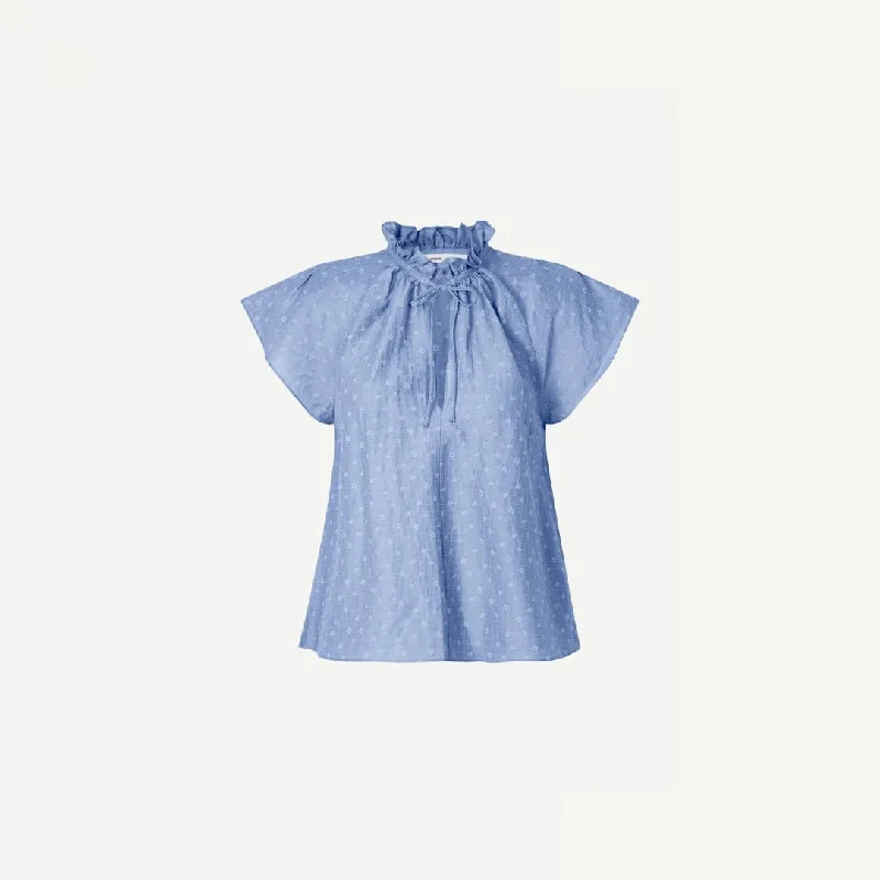 women's tops for summer festivalsSakarookh Blouse (Blue Heron)