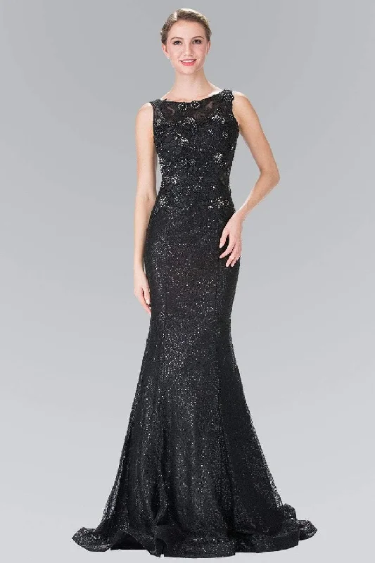 women's petite dressesElizabeth K GL2345 - Lace Bateau Evening Dress