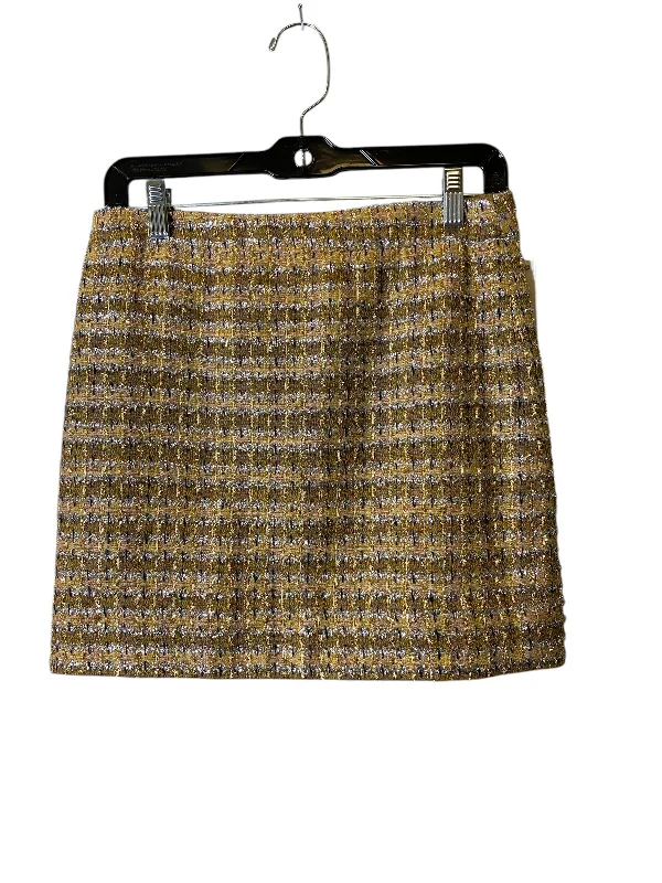 women's silk skirtsSkirt Mini & Short By J. Crew In Gold & Silver, Size: 0