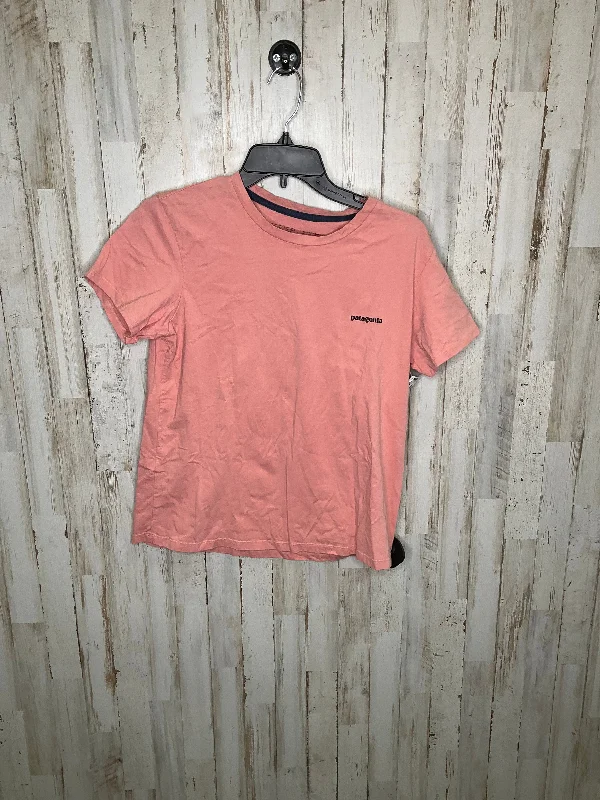 women's T-shirts with sheer sleevesPink Top Short Sleeve Patagonia, Size M