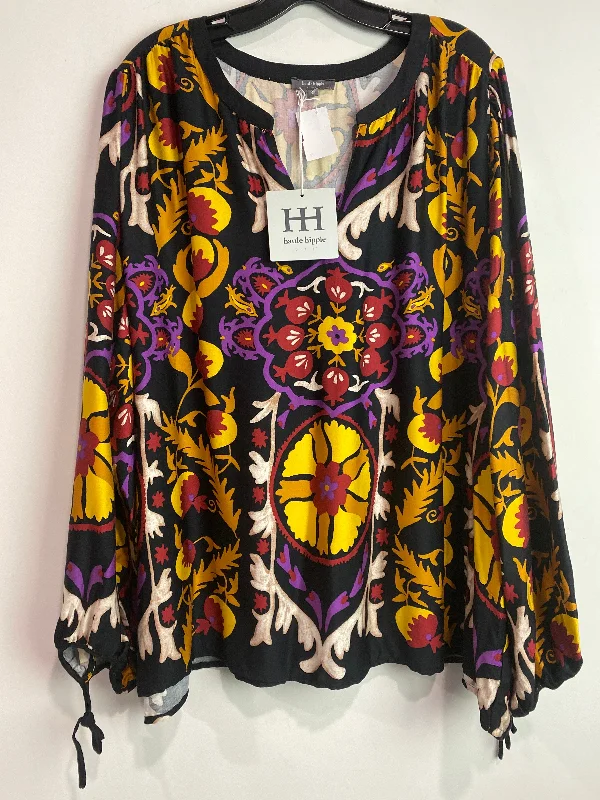 women's long sleeve tops with warm and cozy fabricTop Long Sleeve By Haute Hippie In Yellow, Size: 3x