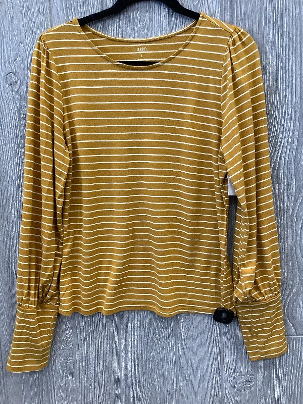 cozy women's long sleeve topsTop Long Sleeve By Ana In Yellow, Size: L