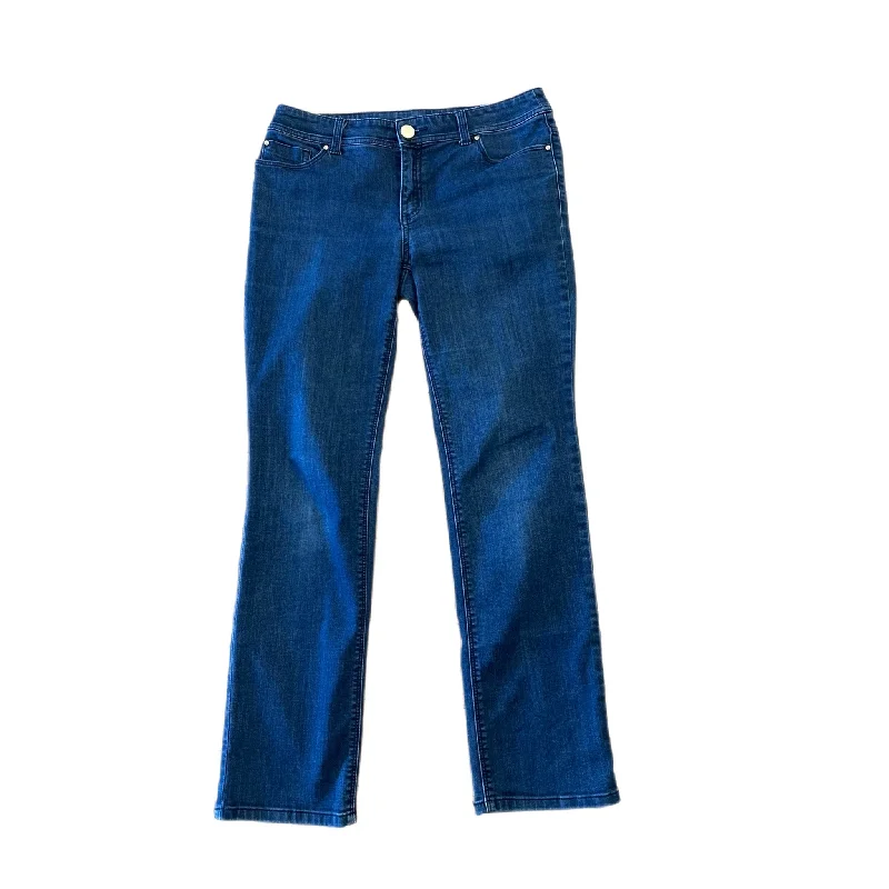 women's denim jeans for apple-shaped bodiesJeans Straight By Chicos Platinum  Size: 0(size 4)