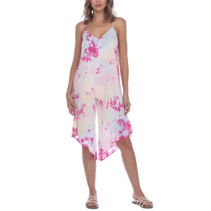 women's jumpsuits for weddingsRaviya Women's Tie Dye Sleeveless Jumpsuit Swim Cover Up Swimsuit Pink Size 19