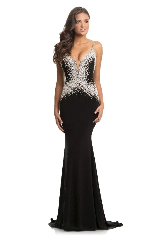 women's formal dressesJohnathan Kayne - Beaded Fitted Jersey Evening Dress 9060SC