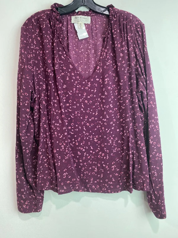 everyday women's long sleeve topsTop Long Sleeve By Anthropologie In Purple, Size: Xl