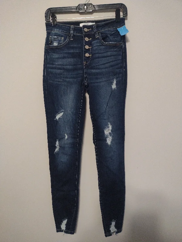 women's denim jeans with distressed back pocketsJeans Skinny By Kancan  Size: 5