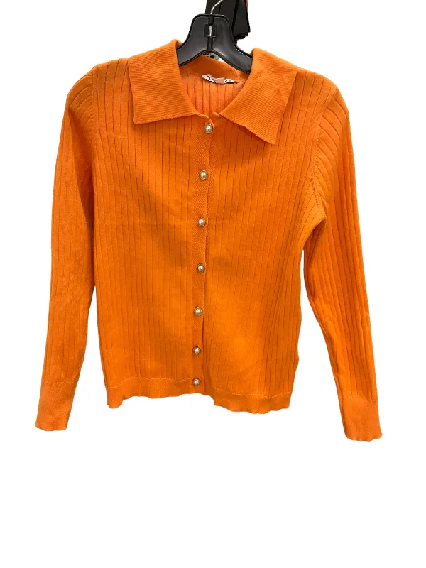 women's long sleeve tops with retro patternsTop Long Sleeve Designer By Nanette Lepore In Orange, Size: S