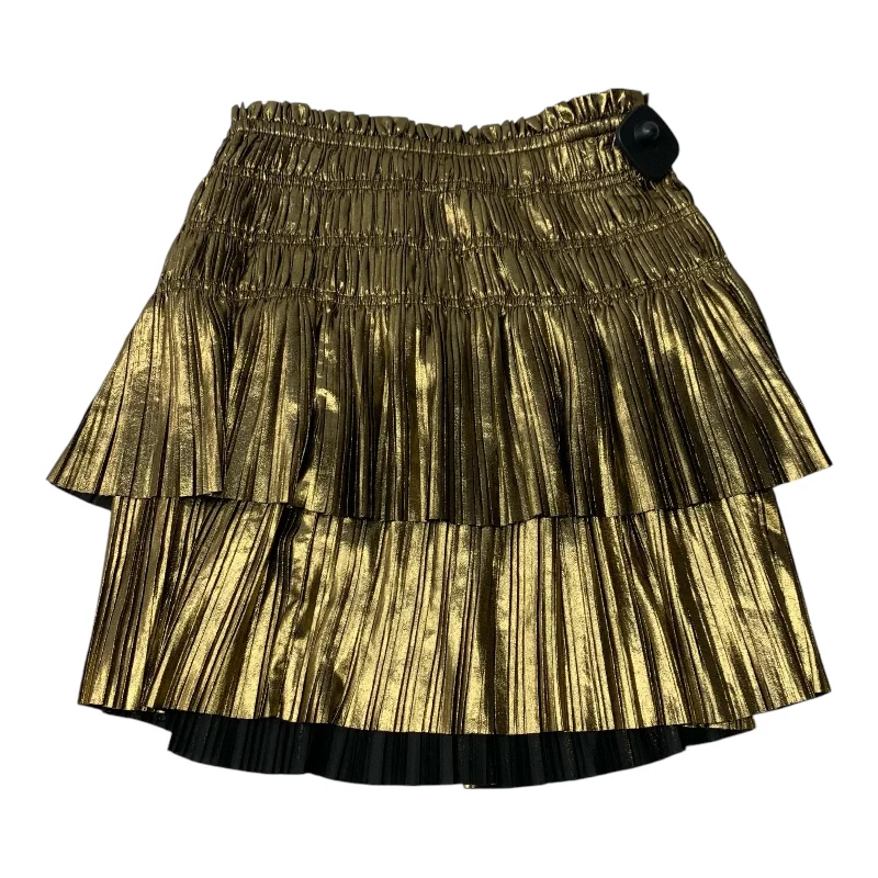 women's sustainable striped skirtsSkirt Mini & Short By Current Air In Gold, Size: Xs