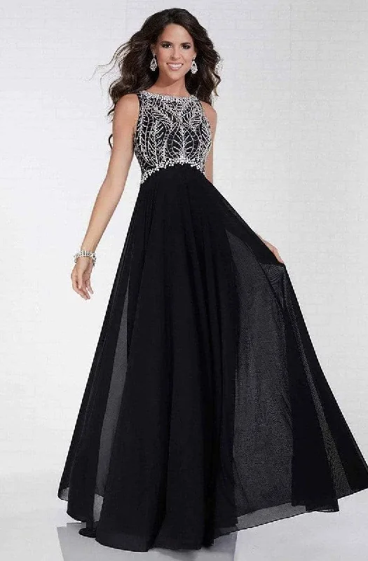 women's wedding guest dressesTiffany Designs - 16275SC Flowy Embellished Evening Dress