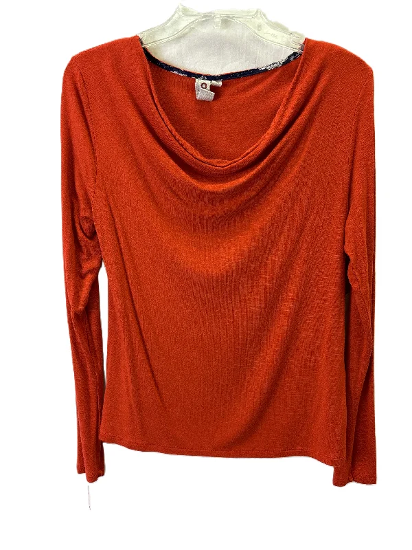 women's long sleeve tops for outdoor activitiesTop Long Sleeve Basic By Dolan Left Coast In Orange, Size: Xs