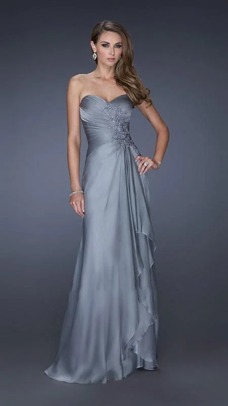 women's body-skimming dressesLa Femme - 20479 Strapless Evening Gown