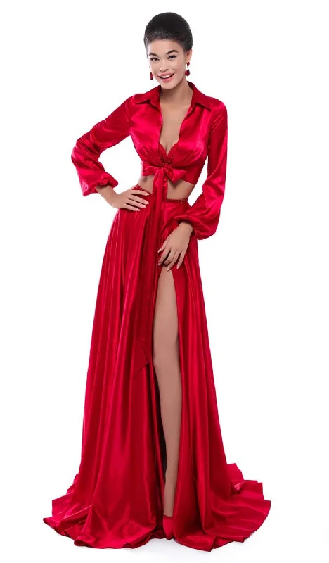 women's eco-friendly dressesTarik Ediz - 50476 Sweetheart Two Piece Evening Dress