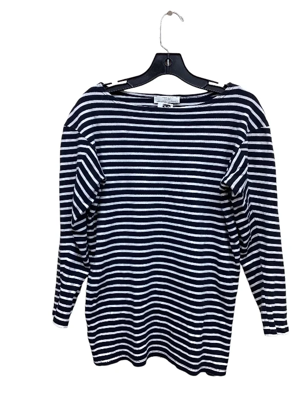 women's long sleeve tops for gym workoutsTop Long Sleeve By Zara In Striped Pattern, Size: S