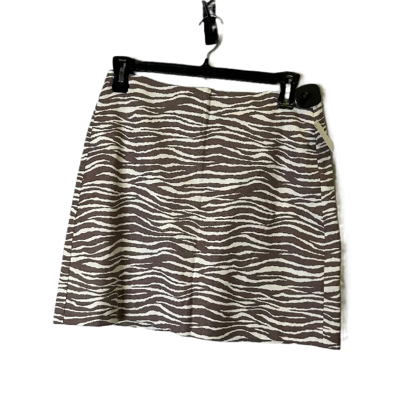 women's polyester tiered skirts for partiesSkirt Mini & Short By Loft In Animal Print, Size: 10