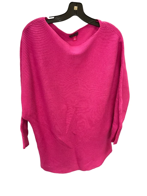 women's long sleeve tops with athletic fitsTop Long Sleeve By Vince Camuto In Pink, Size: Xs