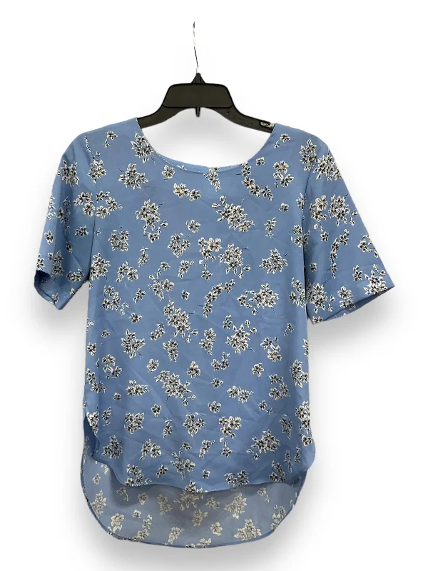 women's T-shirts with UV protectionFloral Print Top Short Sleeve Ann Taylor, Size Xs