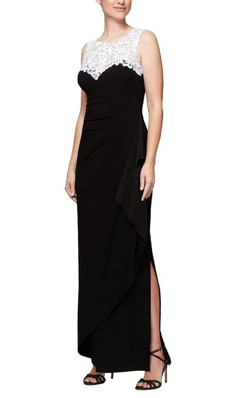 women's bespoke dressesAlex Evenings - 1351423 Sleeveless Jewel Neck Long Dress