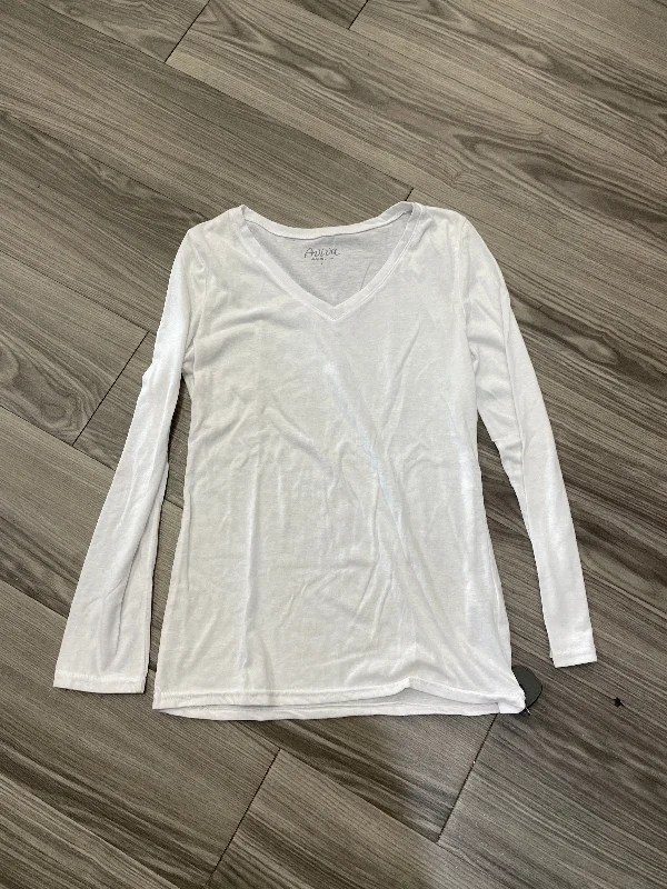 women's long sleeve tops for cocktail partiesTop Long Sleeve By Clothes Mentor In White, Size: L