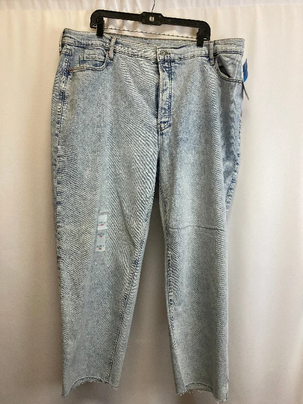 women's denim jeans with floral embroideryJeans Straight By Old Navy  Size: 22