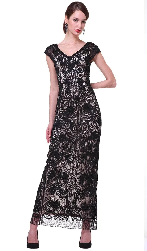 women's beach dressesCinderella Divine - 1937 Lace Overlay Sheath Evening Dress