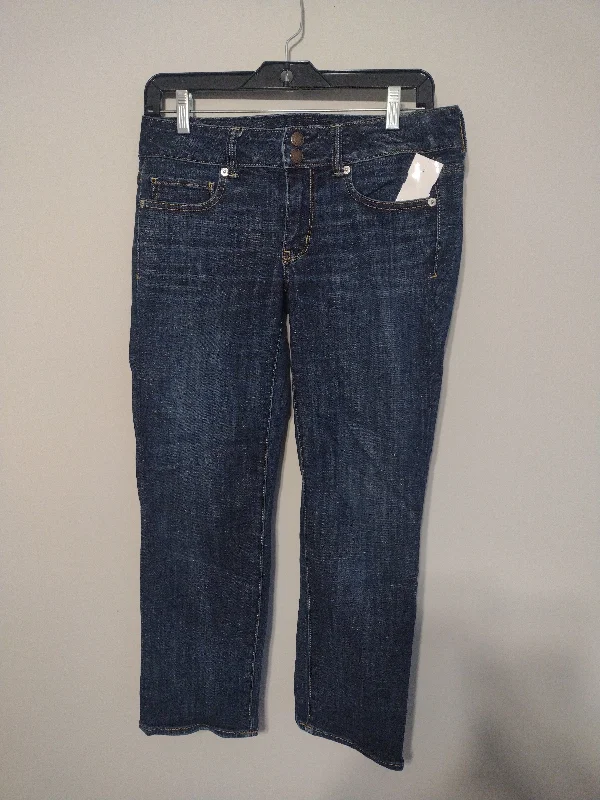 women's denim jeans with lace trimJeans Straight By American Eagle  Size: 6