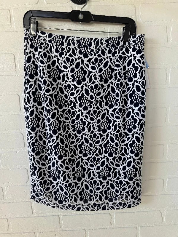 women's skater skirtsSkirt Midi By Eva Mendes In Blue & White, Size: 6