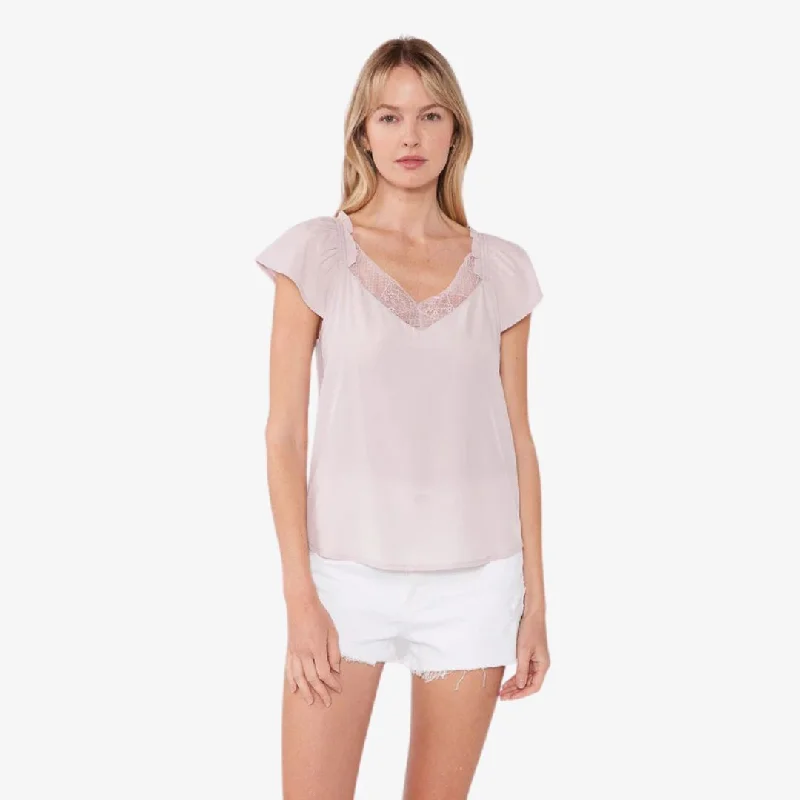 women's tops for beach outingsMarcia Lace Top (Dusty Pink)