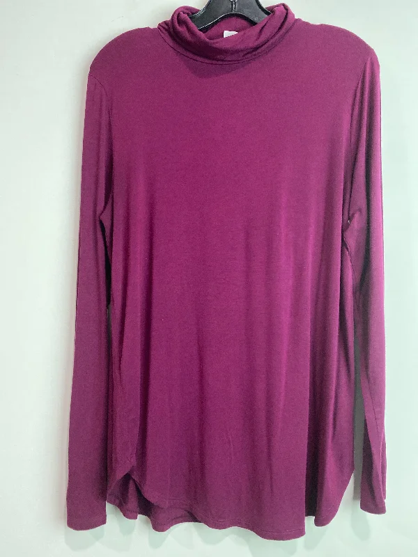 women's long sleeve tops for the officeTop Long Sleeve By Old Navy In Purple, Size: L