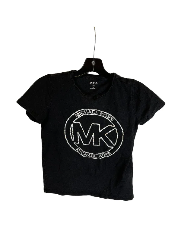 women's T-shirts with exclusive collaborationsBlack Top Short Sleeve Michael By Michael Kors, Size Xs