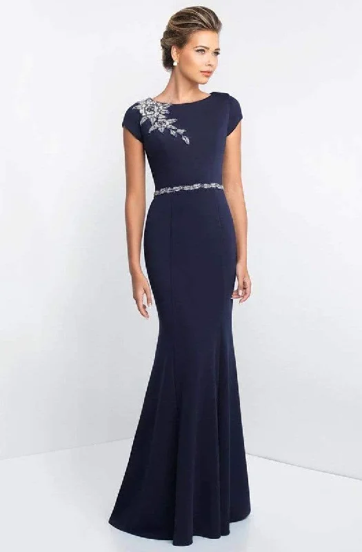 women's off-the-shoulder dressesBlush by Alexia Designs - Bateau Sheath Evening Dress S2025SC