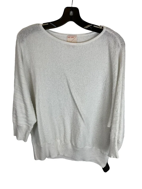 women's long sleeve tops with exclusive collaborationsTop Long Sleeve Basic By Kerisma In White, Size: M