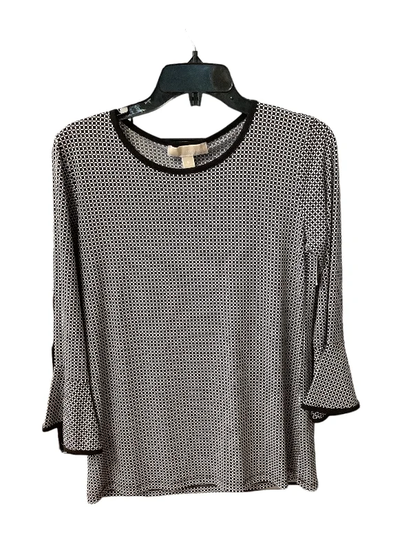 women's long sleeve tops with minimalist aestheticsTop Long Sleeve Designer By Michael By Michael Kors In Black, Size: S