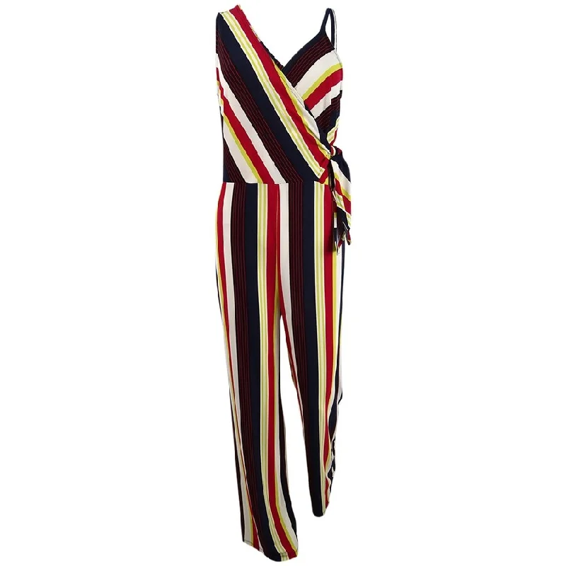 women's jumpsuits for affordable luxuryBar III Women's Striped Asymmetrical Side-Tie Jumpsuit