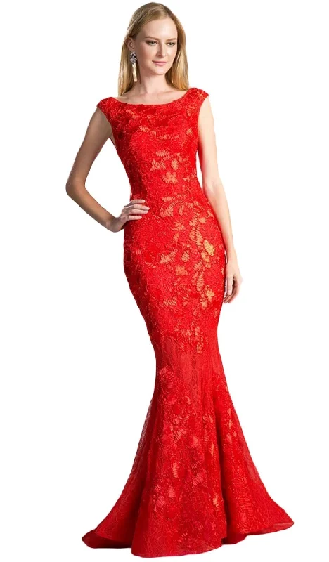 women's smart casual dressesCinderella Divine - 5029 Lace Mermaid Evening Dress