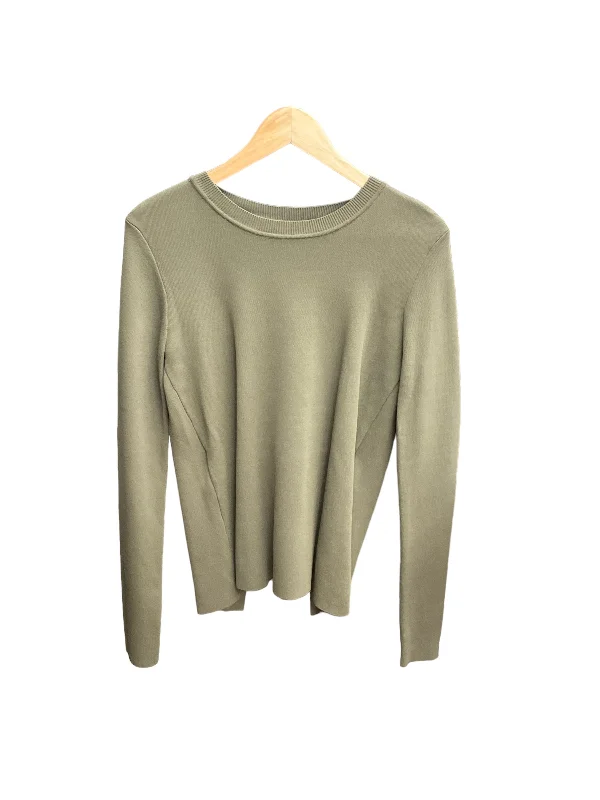 women's long sleeve tops with cold-shoulder designsTop Long Sleeve By Rachel Roy In Green, Size: L