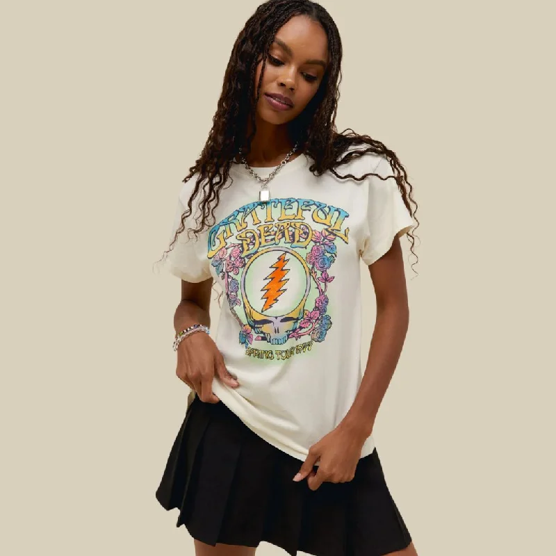 off-the-shoulder women's topsGrateful Dead Spring Tour 1977 Tee