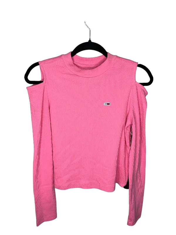 women's long sleeve tops for casual wearTop Long Sleeve By Tommy Hilfiger In Pink, Size: S