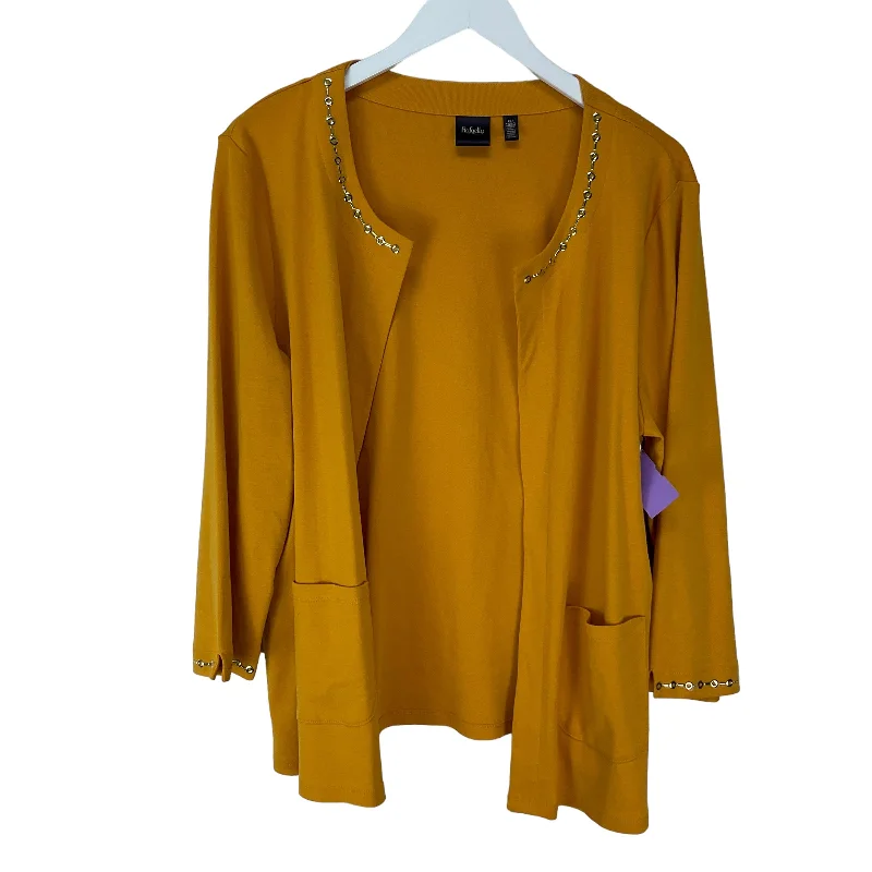 women's long sleeve tops with ethical sourcingTop Long Sleeve By Rafaella In Yellow, Size: Xl