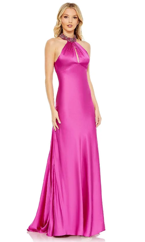 women's breathable dressesMac Duggal 70252 -High Halter Evening Gown