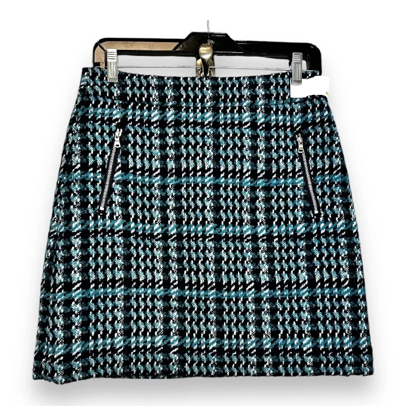 women's zip-front midi skirts for eventsSkirt Mini & Short By Loft O In Blue, Size: 2