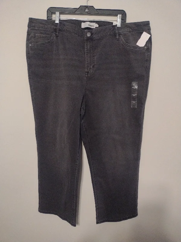 women's denim jeans with leather patchesJeans Straight By Sonoma  Size: 2x