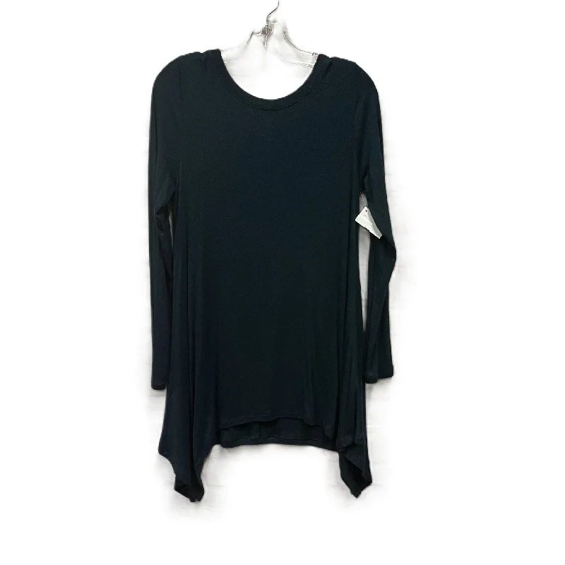 women's long sleeve tops made of silkTop Long Sleeve By Cabi In Navy, Size: S