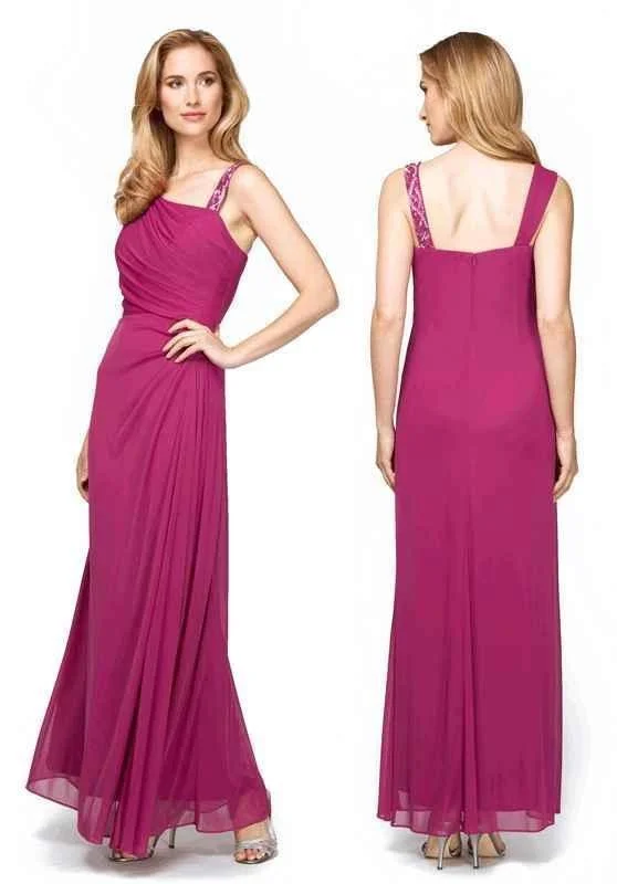 women's machine-washable dressesAlex Evenings - Sleeveless Side Draped Chiffon Dress 132755SC