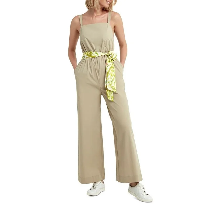 women's jumpsuits for weddingsH Halston Women's Ruched Jumpsuit Brown Size X-Large