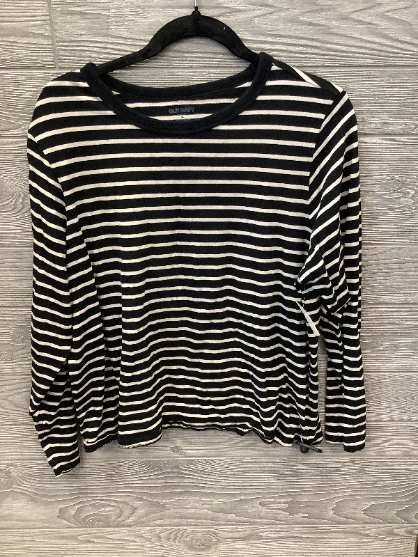 women's long sleeve tops with thermal insulationTop Long Sleeve By Old Navy In Striped Pattern, Size: Xl