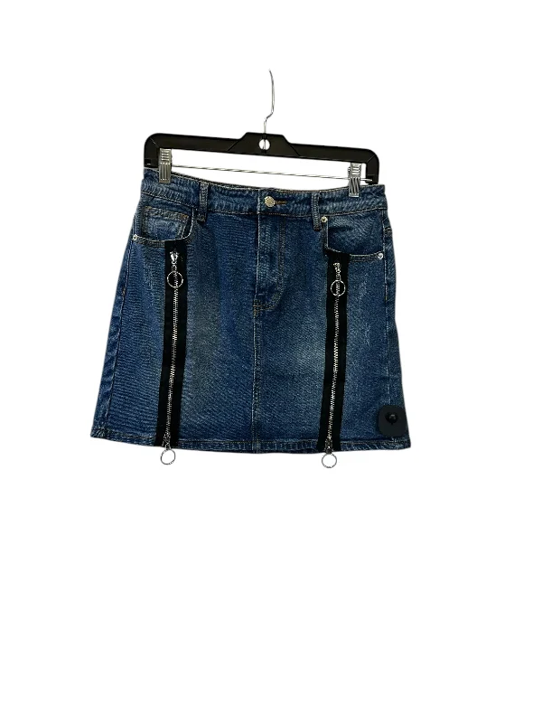 women's cocktail skirtsSkirt Mini & Short By Signature Collection In Blue Denim, Size: M