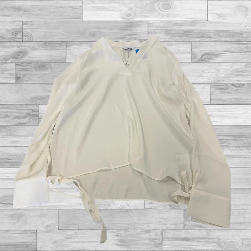 women's long sleeve tops with loose fitsTop Long Sleeve By Express In Cream, Size: S